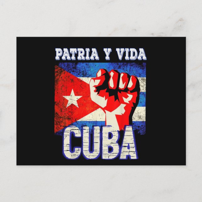 Cartão Postal Patria y vida sos Cuba (Frente)