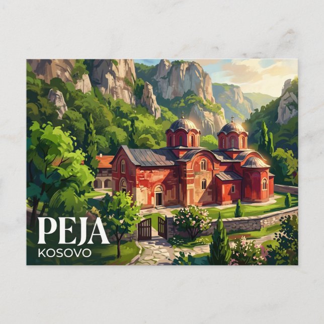Cartão Postal Patriarcado de Peć Kosovo (Frente)