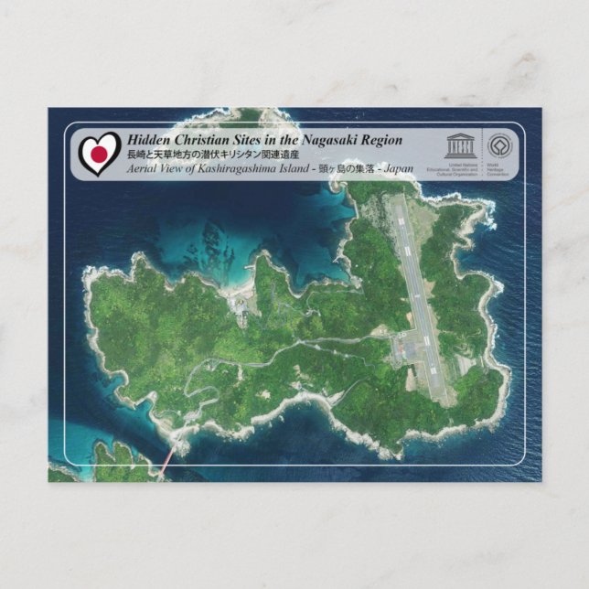 Cartão Postal Patrimônio Mundial da UNESCO - Aldeias na Ilha Kas (Frente)