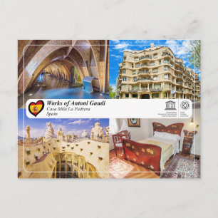Cartão Postal Patrimônio Mundial da UNESCO - Antoni Gaudí - Casa