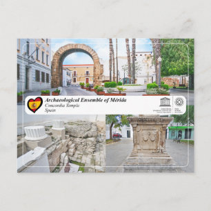 Cartão Postal Património Mundial da UNESCO - Arco de Trajano, Te