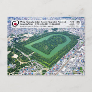 Cartão Postal Patrimônio Mundial da UNESCO - Mozu Kofun - Kofun 