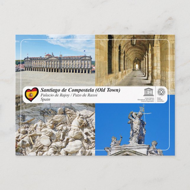 Cartão Postal Património Mundial da UNESCO - Palácio de Rajoy /  (Frente)