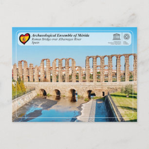 Cartão Postal Património Mundial da UNESCO - Ponte Romana sobre 