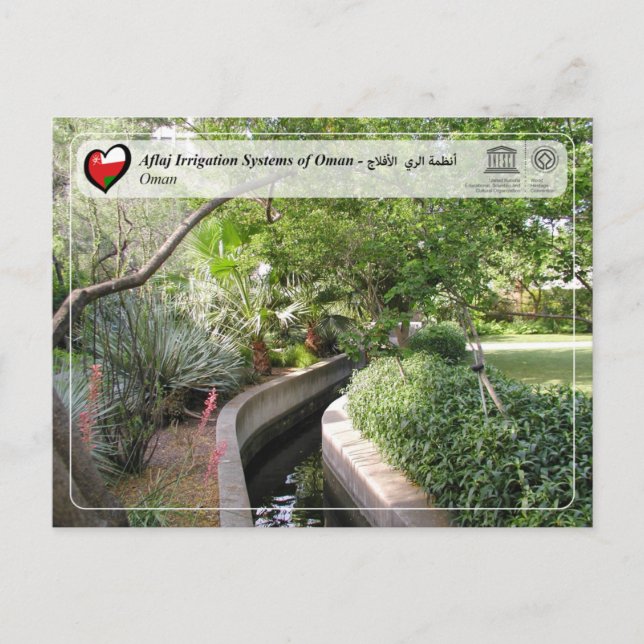 Cartão Postal Patrimônio Mundial da UNESCO - Sistemas de Irrigaç (Frente)