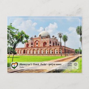 Cartão Postal Património Mundial da UNESCO - Túmulo de Humayun,