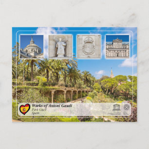 Cartão Postal Património Mundial UNESCO - Antoni Gaudí - Park Gü