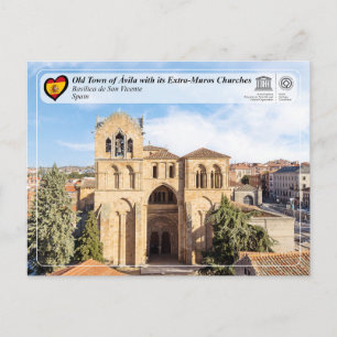 Cartão Postal Património Mundial UNESCO - Ávila - Basílica de Sa