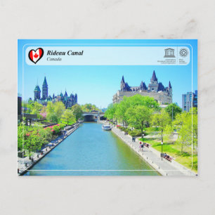Cartão Postal Património Mundial UNESCO - Canal Rideau