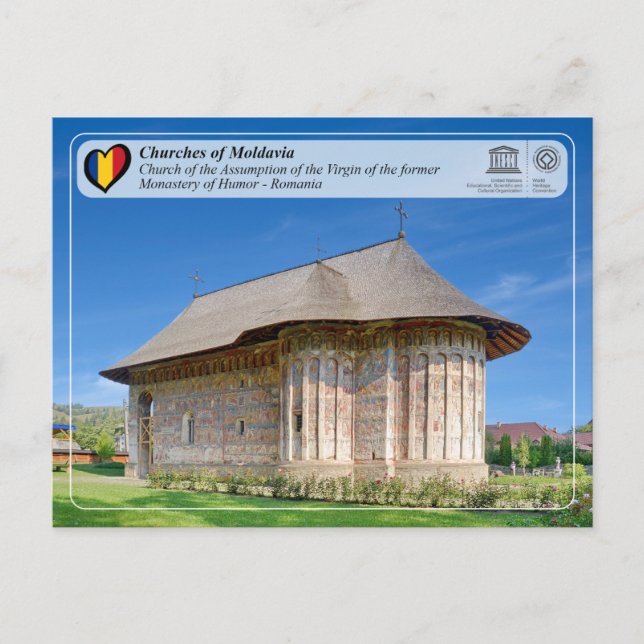 Cartão Postal Património Mundial UNESCO - Igrejas da Moldávia -  (Frente)