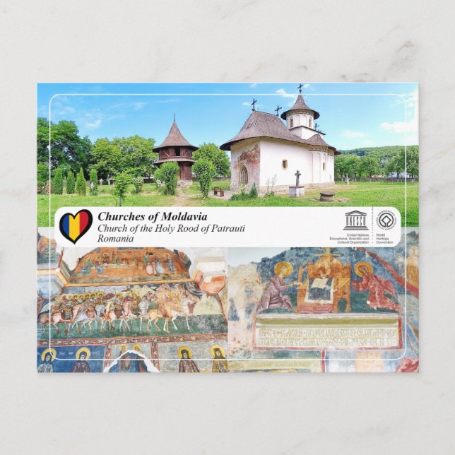 Cartão Postal Património Mundial UNESCO - Igrejas da Moldávia -  (Frente)