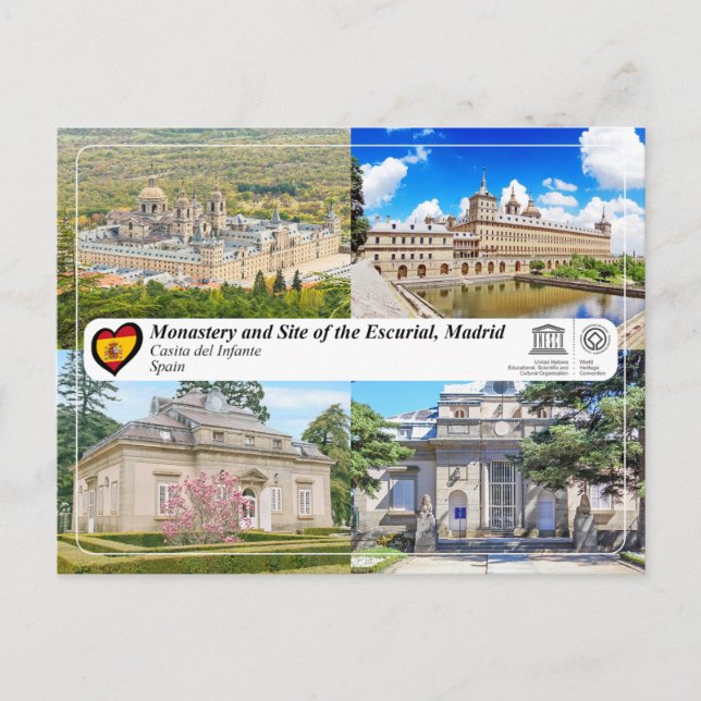 Cartão Postal Património Mundial UNESCO - Mosteiro e Sítio do Es (Frente)