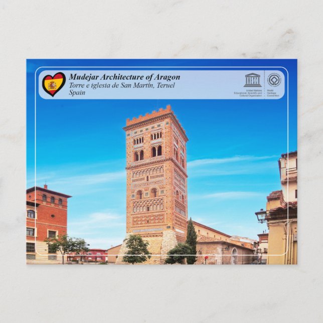 Cartão Postal Património Mundial UNESCO - Torre da igreja de São (Frente)