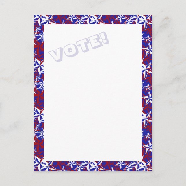 cartão postal Patriot Stars VOTE (Frente)