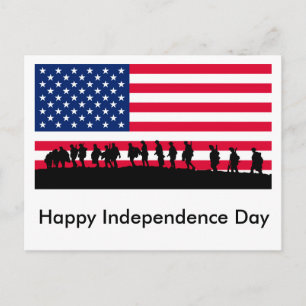 Cartão Postal Patriot USA Soldiers flag motif