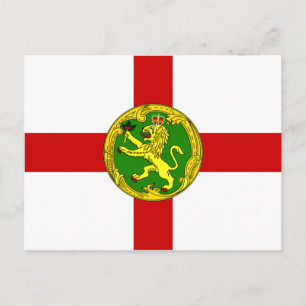 Cartão Postal Patriotic Alderney Flag