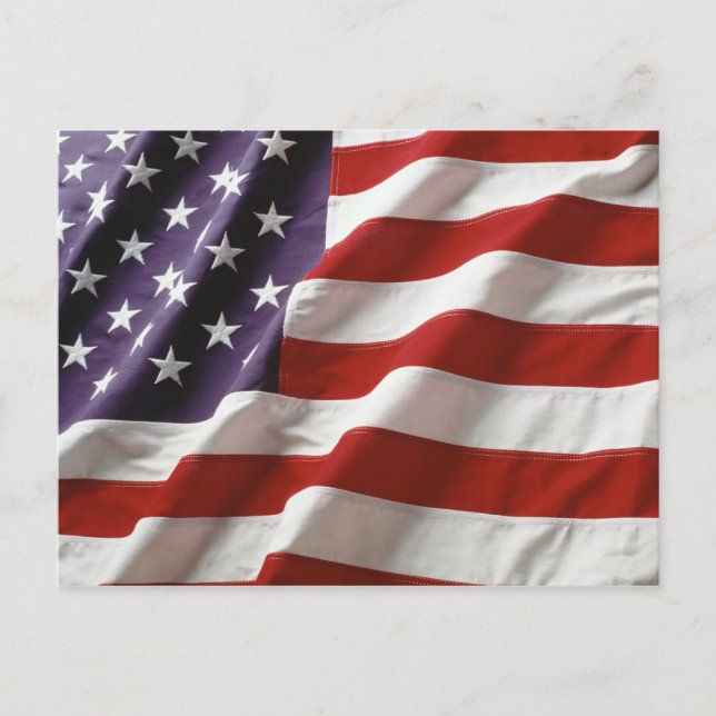 Cartão Postal Patriotic USA Flag - American Flag (Frente)