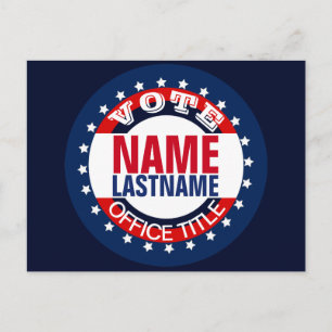 Cartão Postal Patriótico das Eleições da Campanha Personaliza