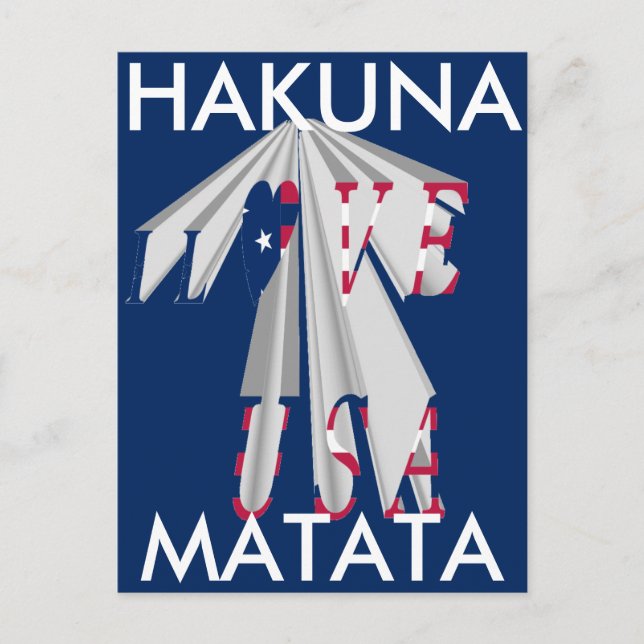 Cartão Postal Patriotismo Crescente: Eu Amo Arte Perspectiva dos (Frente)