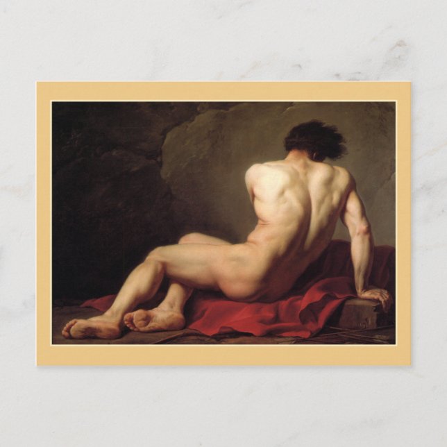 Cartão Postal Patroclus por Jacques Louis David (Frente)