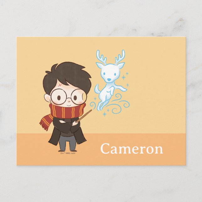Cartão Postal Patronus Chibi HARRY POTTER™ (Frente)