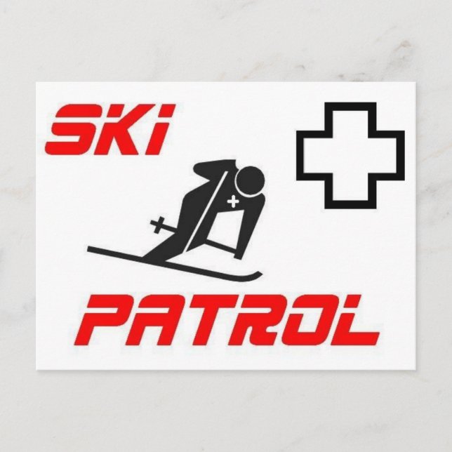 Cartão Postal Patrulha de Esqui - "Skier" (Frente)