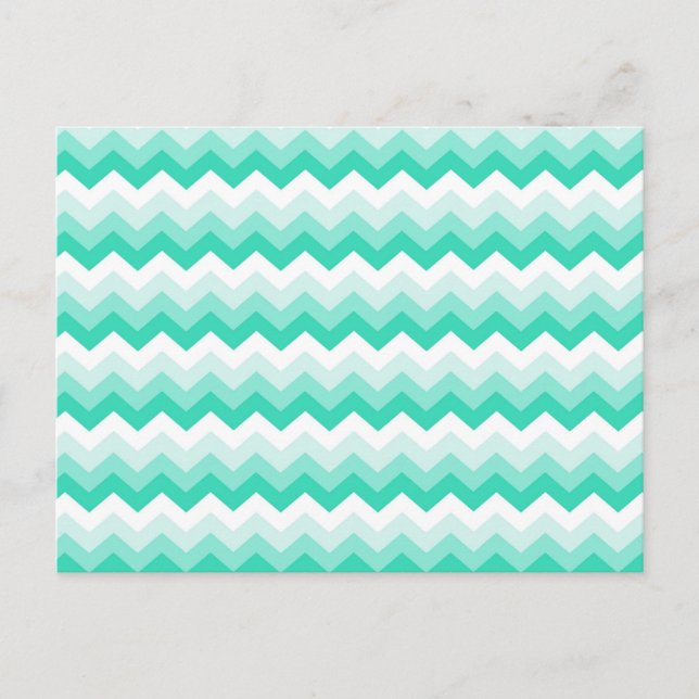 Cartão Postal Patrulha Zigzag (Turquoise, groen en wit) (Frente)