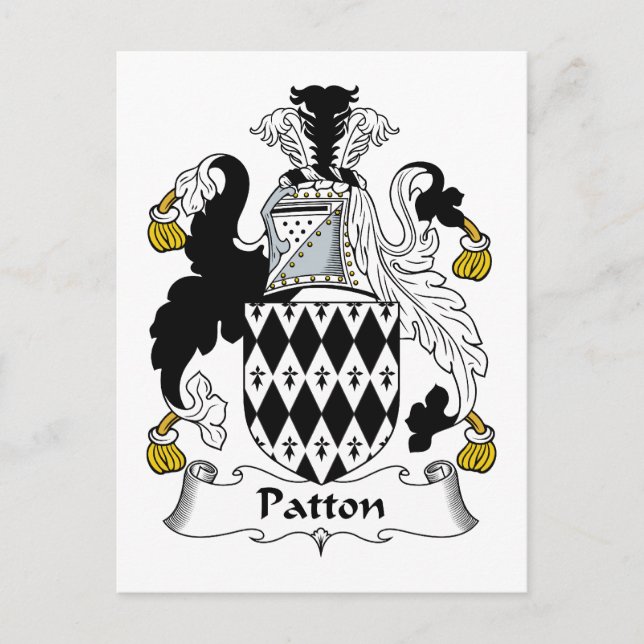 Cartão Postal Patton Family Crest (Frente)