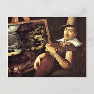 Cartão Postal Paul Bril: Autorretrato, 1600