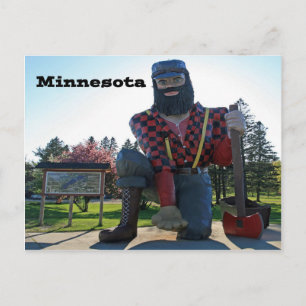 Cartão Postal Paul Bunyan Minnesota Sourvenir