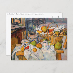 Cartão Postal Paul Cezanne - A Vida Estática com o Cesto