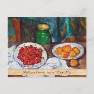 Cartão Postal Paul Cezanne Ainda Vive Com Cerejas E Pêssegos