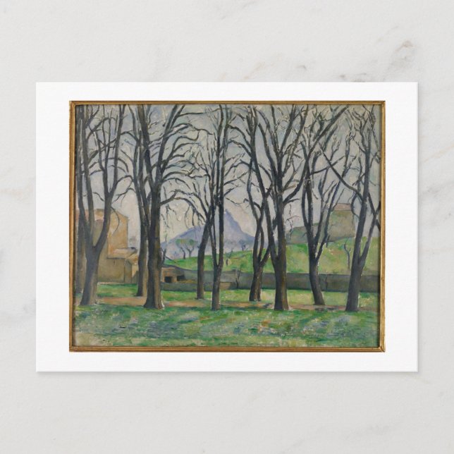 Cartão Postal Paul Cezanne | Árvores de castanha em Jas de Bouff (Frente)