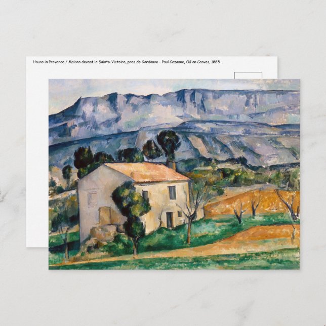 Cartão Postal Paul Cezanne - Casa em Provença (Frente/Verso)