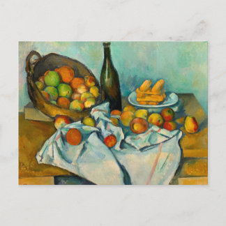 Cartão Postal Paul Cezanne French Painting Basket of Apples