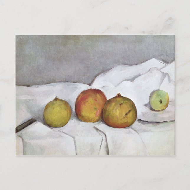 Cartão Postal Paul Cezanne | Fruta sobre um pano, c.1890 (Frente)