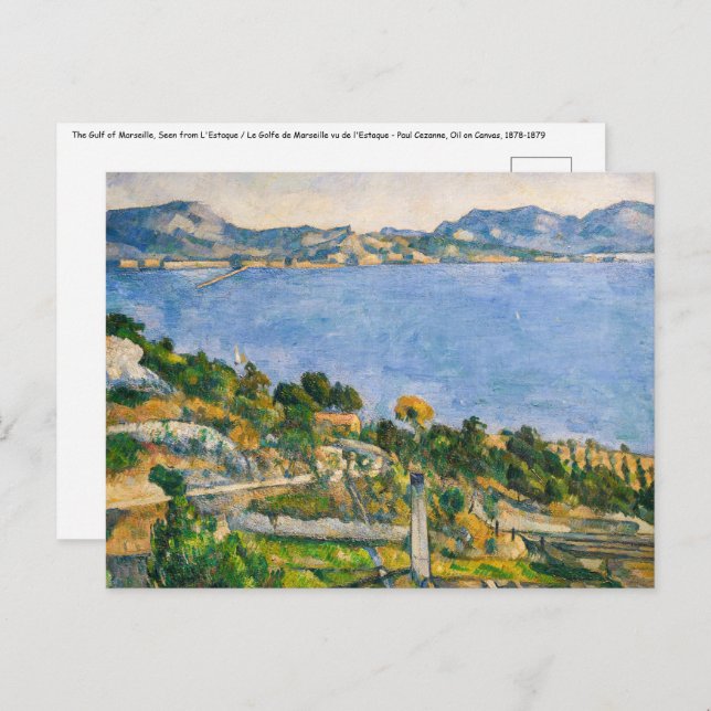 Cartão Postal Paul Cezanne - Golfo de Marselha visto de Estaque (Frente/Verso)