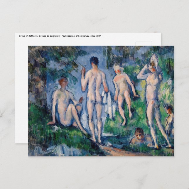 Cartão Postal Paul Cezanne - Grupo dos Bathers (Frente/Verso)