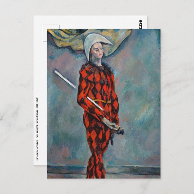Cartão Postal Paul Cezanne - Harlequin (Frente/Verso)
