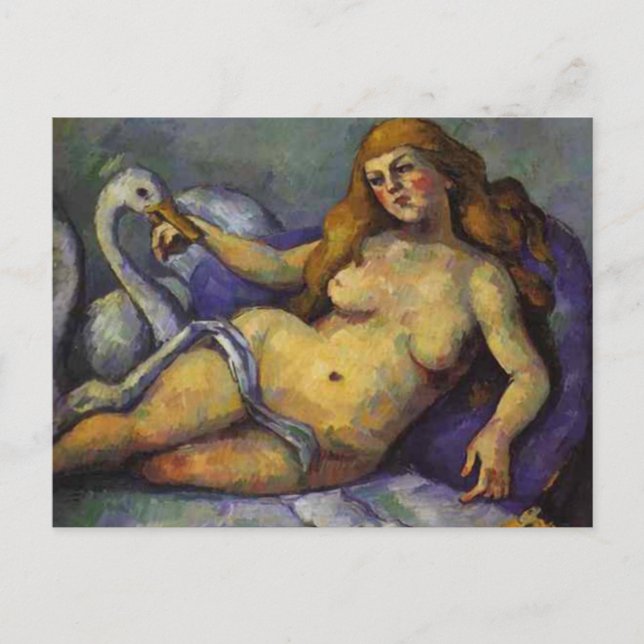 Cartão Postal Paul Cezanne - Leda com Swan (Frente)