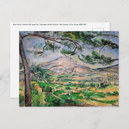 Cartão Postal Paul Cezanne - Mont Sainte-Victoire e pinheiro Gra