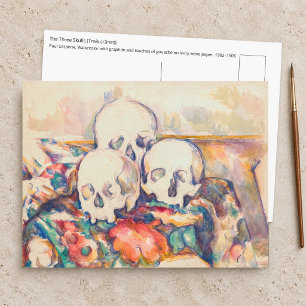 Cartão Postal Paul Cezanne - Os Três Crânios Aquarela