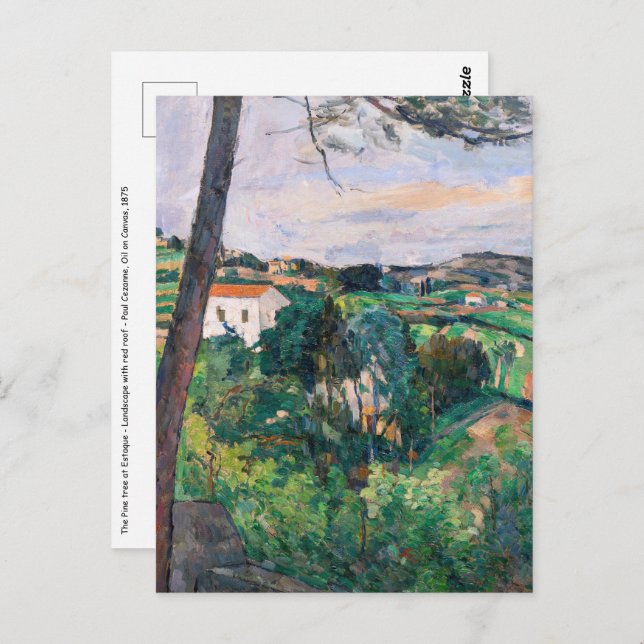 Cartão Postal Paul Cezanne - Pine tree em Estaque (Frente/Verso)