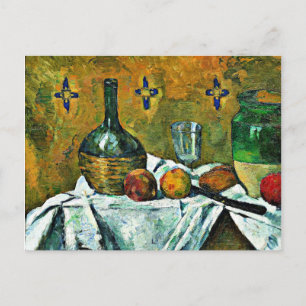 Cartão Postal Paul Cezanne pintura, "A Vida Estática com o Flask