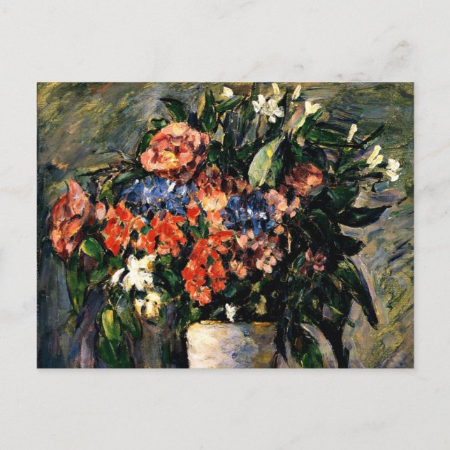 Cartão Postal Paul Cezanne pintura, Pote das Flores, 1876 (Frente)