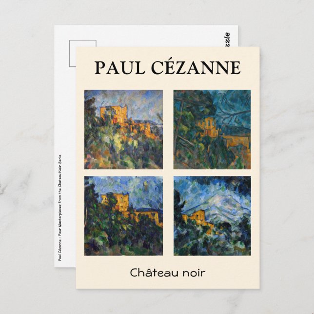 Cartão Postal Paul Cezanne - Seleção de Chateau Noir de Masterca (Frente/Verso)