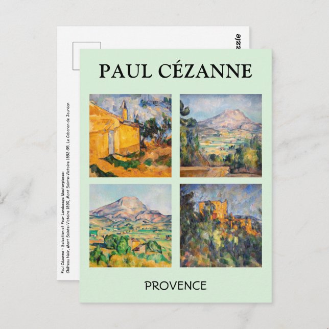 Cartão Postal Paul Cezanne - Seleção de Mastercastas Paisagem (Frente/Verso)
