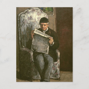 Cartão Postal Paul Cezanne   The Artist's Father, Reading "L'�v�