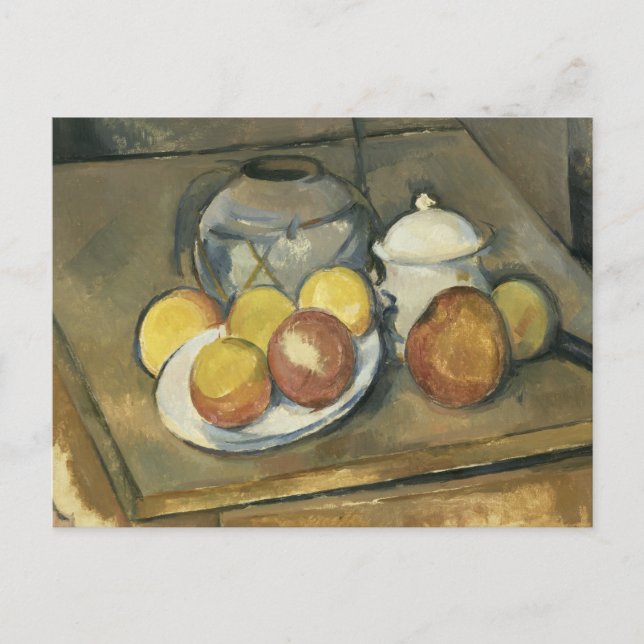 Cartão Postal Paul Cezanne - Vase Com Palha, Sugar Bowl (Frente)