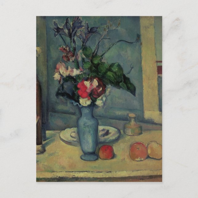 Cartão Postal Paul Cezanne | Vaso Azul, 1889-1890 (Frente)
